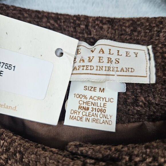 Boyne Valley Weavers Women's Chenille Lined Chocolate Jacket Size M NEW - Picture 5 of 9